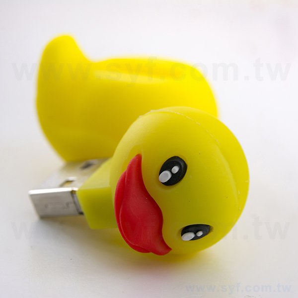 隨身碟-造型USB禮贈品-黃色小鴨矽膠隨身碟-客製隨身碟容量-採購訂製推薦禮品